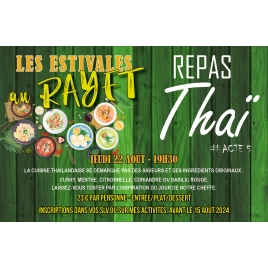 Les Estivales au Rayet - Repas Thaï